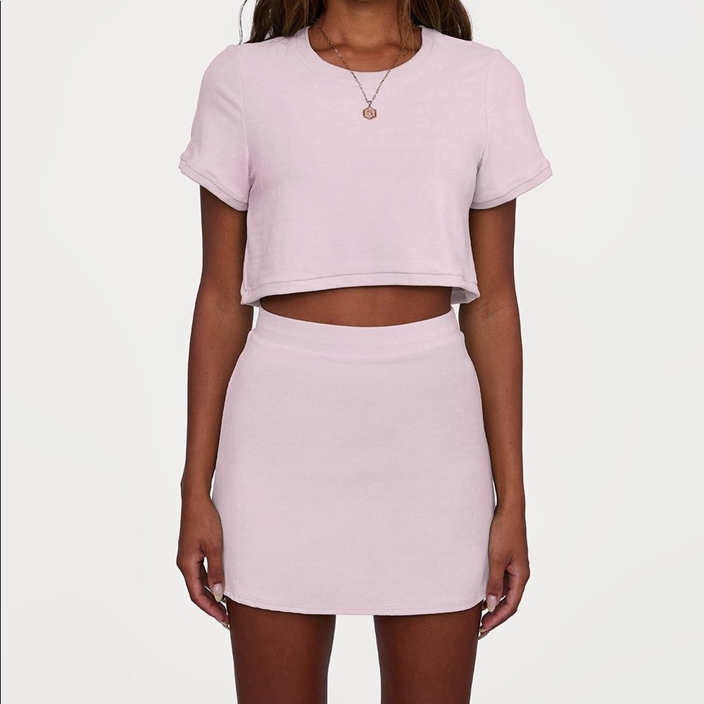 SET ACTIVE NWT Terry baby tee and skirt